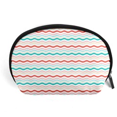 Aqua Coral Waves Accessory Pouch (large) by CuteKingdom