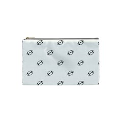 American Football Ball Motif Print Pattern Cosmetic Bag (small) by dflcprintsclothing