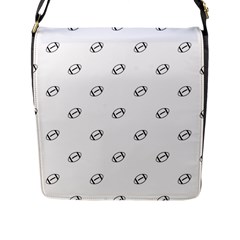 American Football Ball Motif Print Pattern Flap Closure Messenger Bag (l) by dflcprintsclothing