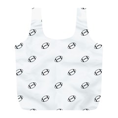 American Football Ball Motif Print Pattern Full Print Recycle Bag (l) by dflcprintsclothing