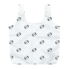 American Football Ball Motif Print Pattern Full Print Recycle Bag (l) by dflcprintsclothing