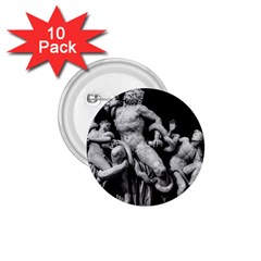 Laocoon Sculpture Over Black 1 75  Buttons (10 Pack) by dflcprintsclothing