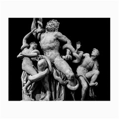 Laocoon Sculpture Over Black Small Glasses Cloth by dflcprintsclothing