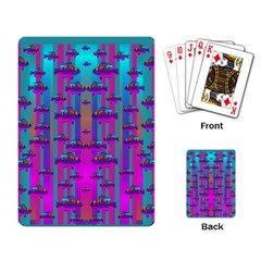 Tropical Rainbow Fishes  In Meadows Of Seagrass Playing Cards Single Design (rectangle) by pepitasart