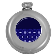 Bluestars Round Hip Flask (5 Oz) by Sparkle