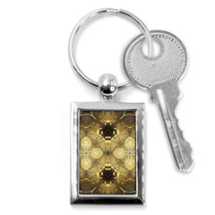 Black And Gold Key Chain (rectangle) by Dazzleway
