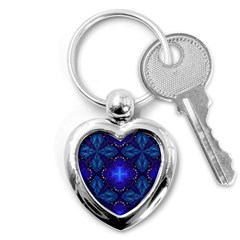 Blue Ornate Key Chain (heart) by Dazzleway