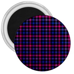 Bisexual Pride Checkered Plaid 3  Magnets by VernenInk