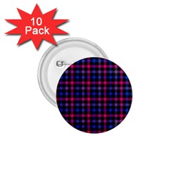 Bisexual Pride Checkered Plaid 1 75  Buttons (10 Pack) by VernenInk