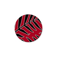 Leaves Silhouette Tropical Style Print Golf Ball Marker by dflcprintsclothing
