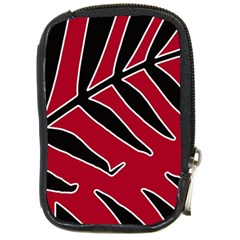 Leaves Silhouette Tropical Style Print Compact Camera Leather Case by dflcprintsclothing