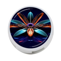 Fractal Flower 4-port Usb Hub (two Sides) by Sparkle