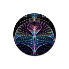 Fractal Design Rubber Coaster (round)  by Sparkle