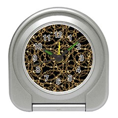 Chains Pattern 4 Travel Alarm Clock by designsbymallika
