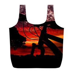Mountain Bike Parked At Waterfront Park003 Full Print Recycle Bag (l) by dflcprintsclothing