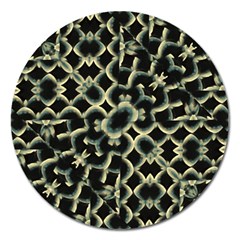 Dark Interlace Motif Mosaic Pattern Magnet 5  (round) by dflcprintsclothing