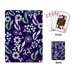 Floral Blue Pattern  Playing Cards Single Design (rectangle) by MintanArt