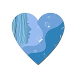 Online Woman Beauty Blue Heart Magnet Front