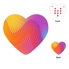 Chevron Line Poster Music Playing Cards Single Design (heart) by Mariart