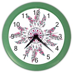 Boho Love Color Wall Clock by designsbymallika