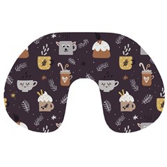 Winter Love Travel Neck Pillow by designsbymallika
