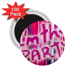 Party Concept Typographic Design 2 25  Magnets (100 Pack)  by dflcprintsclothing