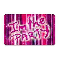 Party Concept Typographic Design Magnet (rectangular) by dflcprintsclothing