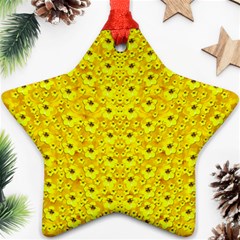 Flowers From Heaven  With A Modern Touch Ornament (star) by pepitasart