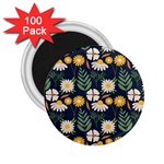 Flower Grey Pattern Floral 2.25  Magnets (100 pack)  Front