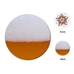Beer Foam Bubbles Alcohol  Glass Playing Cards Single Design (round) by Amaryn4rt