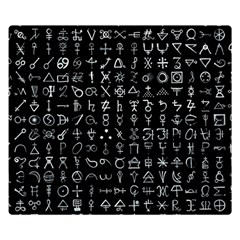 Alchemical Symbols - Collected Inverted Double Sided Flano Blanket (small)  by WetdryvacsLair