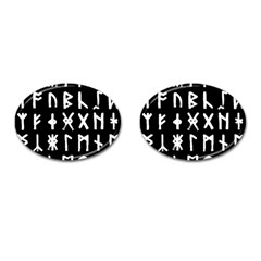 The Anglo Saxon Futhorc Collected Inverted Cufflinks (oval) by WetdryvacsLair