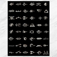 Electrical Symbols Callgraphy Short Run Inverted Canvas 36  X 48  by WetdryvacsLair