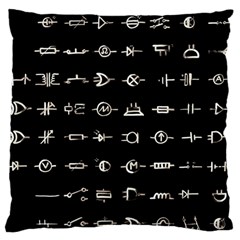 Electrical Symbols Callgraphy Short Run Inverted Standard Flano Cushion Case (two Sides) by WetdryvacsLair