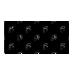 Arfican Head Sculpture Motif Print Pattern Satin Wrap by dflcprintsclothing