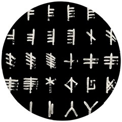 Ogham Rune Set Complete Inverted Wooden Puzzle Round by WetdryvacsLair
