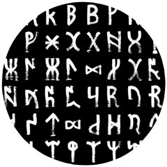 Macromannic Runes Collected Inverted Wooden Puzzle Round by WetdryvacsLair