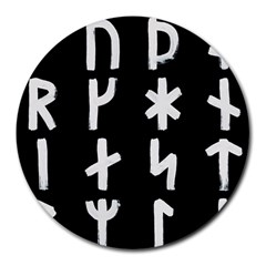 Younger Futhark Rune Set Collected Inverted Round Mousepads by WetdryvacsLair