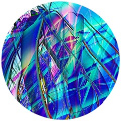 Title Wave, Blue, Crashing, Wave, Natuere, Abstact, File Img 20201219 024243 200 Wooden Puzzle Round by ScottFreeArt