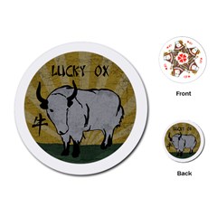 Chinese New Year ¨c Year Of The Ox Playing Cards Single Design (round) by Valentinaart