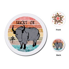 Chinese New Year ¨c Year Of The Ox Playing Cards Single Design (round) by Valentinaart