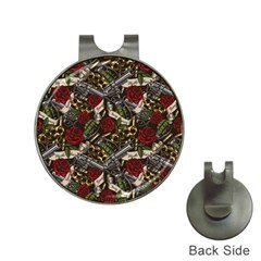 Hustle Hard Dragonfly Pattern Hat Clips With Golf Markers by designsbymallika