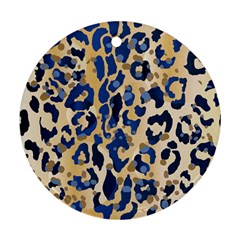 Leopard Skin  Round Ornament (two Sides) by Sobalvarro