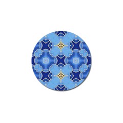 Blue Ornate Golf Ball Marker (4 Pack) by Dazzleway