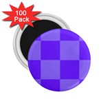 Purple Gingham Check Squares Pattern 2.25  Magnets (100 pack)  Front