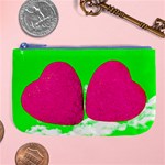 Two Hearts Large Coin Purse Front
