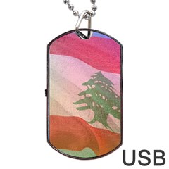 Lebanon Dog Tag Usb Flash (two Sides) by AwesomeFlags