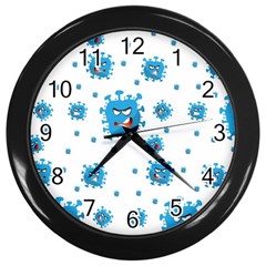 Illustrations Virus Corona Covid Infection Wall Clock (black) by Dutashop
