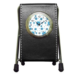 Illustrations Virus Corona Covid Infection Pen Holder Desk Clock by Dutashop