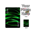 Green Light Painting Zig-zag Playing Cards 54 Designs (Mini) Front - Spade5